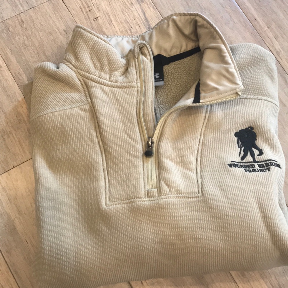 Under Armour Tan Quarter-Zip Hoodie